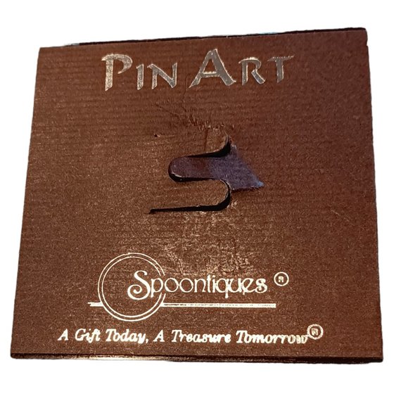 Ballerina Slippers Brooch Pewter Vintage Spoontiques 1990s Made in USA - Picture 2 of 5